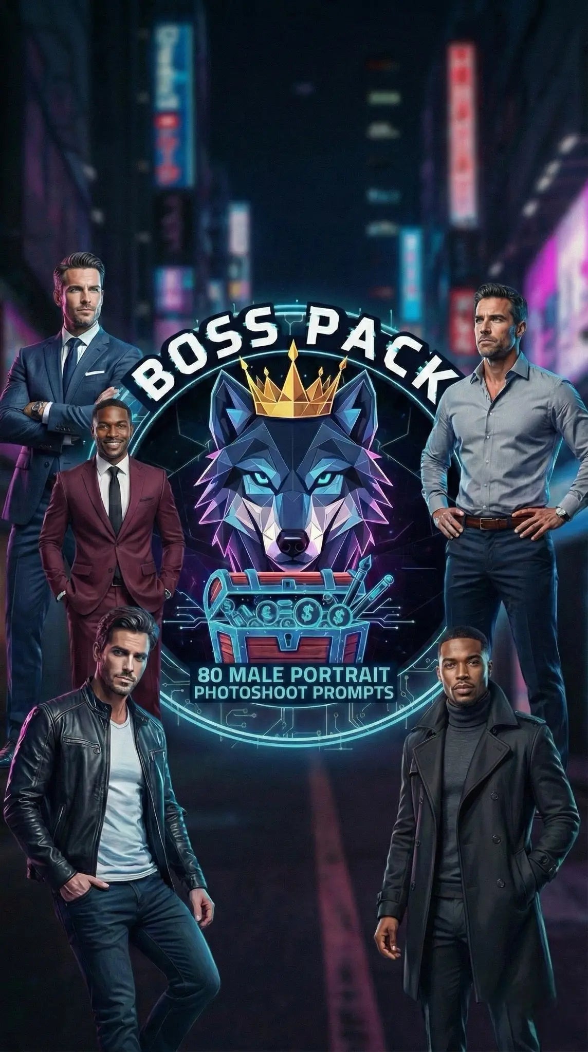 Boss-Pack-80-Male-Portrait-Photoshoot-Prompts BossPack AI